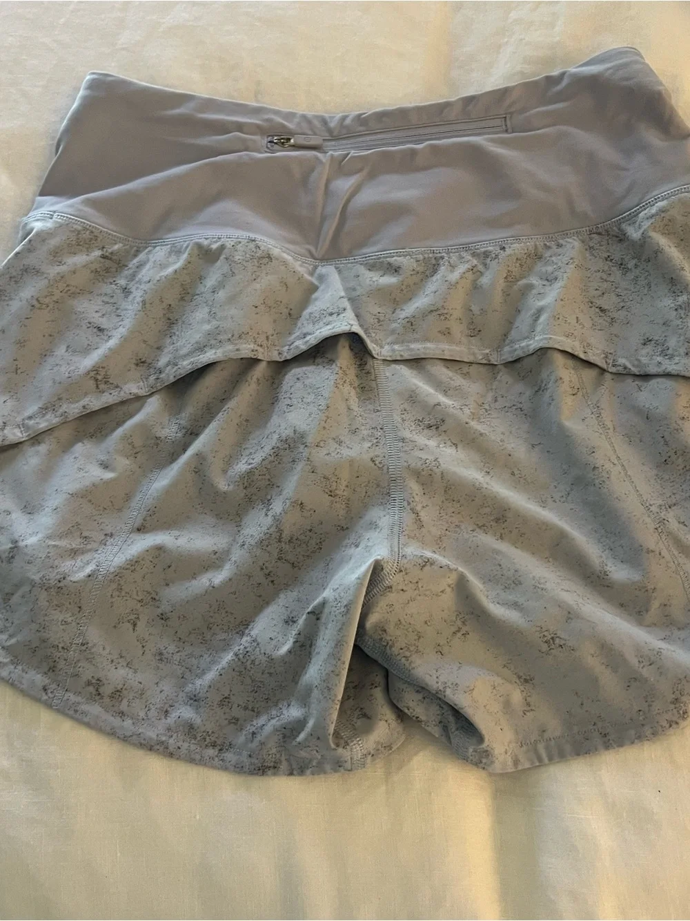 Light Gray/purple Marble-Print Women’s Performance Shorts